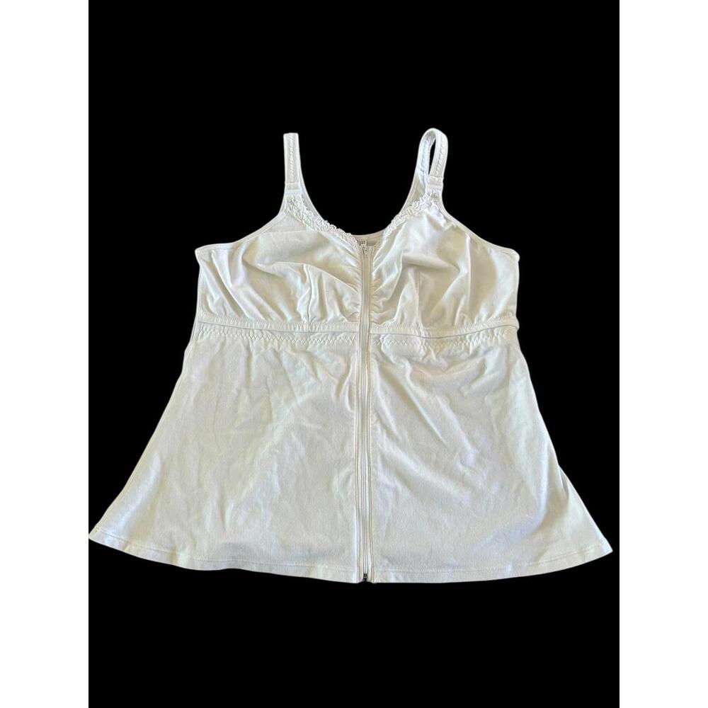 Amoena Hannah Camisole 2860 — Post-Surgical Bra Top, Size L C/D, Front Closure